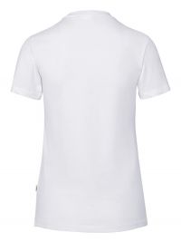 Damen V-Shirt Stretch  Weiß